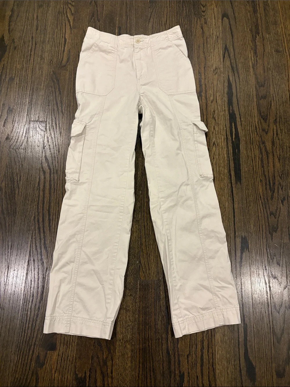 Ladies Cargo Pants in Light Beige - Classic Utility Style by Abercrombie